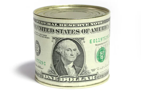 Dólar en la lata —  Fotos de Stock