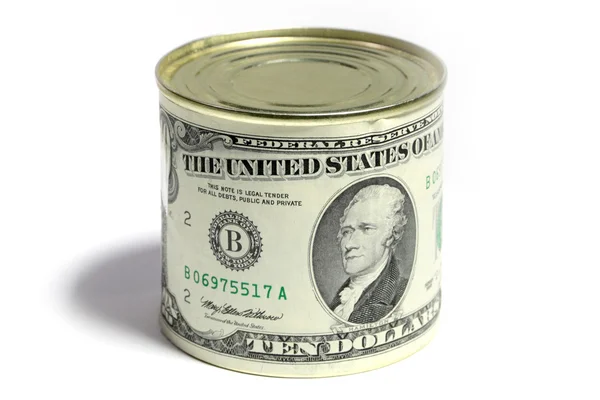 Dólar en la lata — Foto de Stock