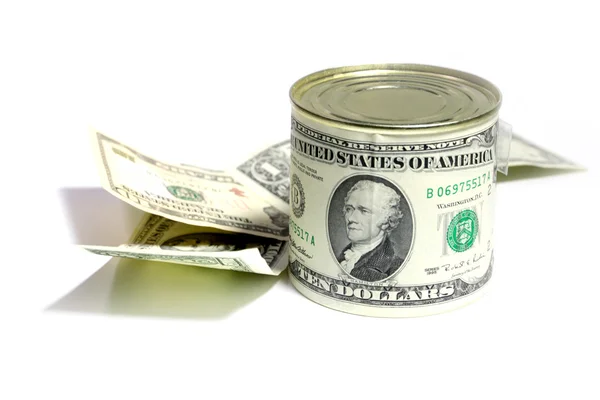 Dólar en la lata —  Fotos de Stock