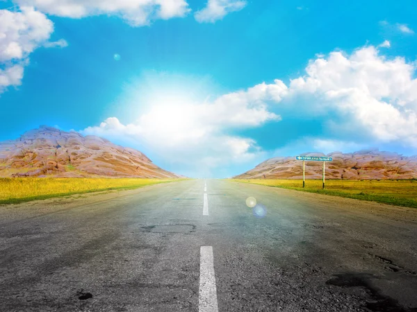 Road and sky — Stock Photo, Image