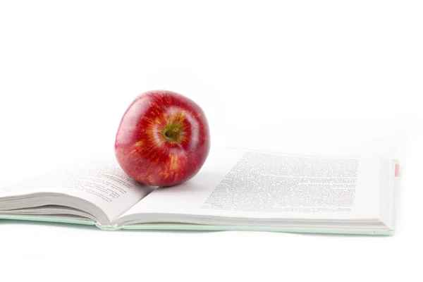 Libro y manzana — Foto de Stock