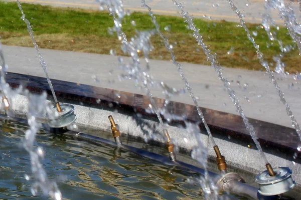 Nozzle of city fountain — Stock Photo, Image