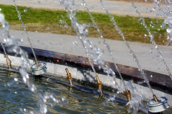 Nozzle of city fountain — Stock Photo, Image