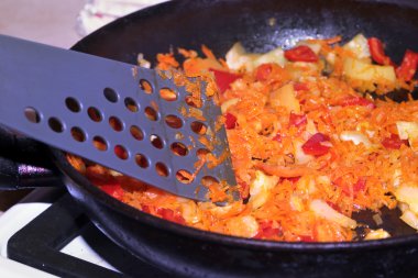 sahne pilav ve sebze