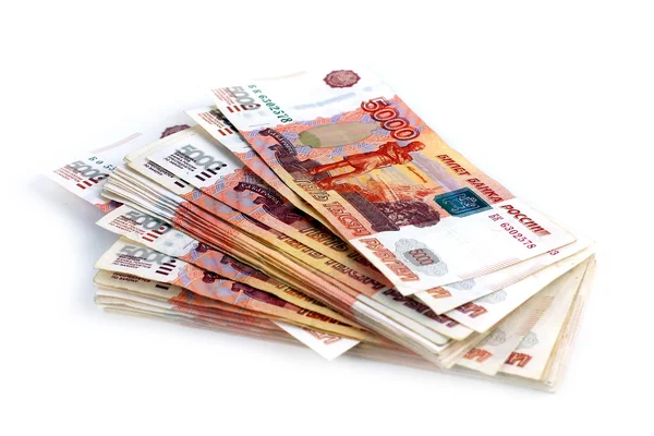 Российские бумажные деньги — стоковое фото
