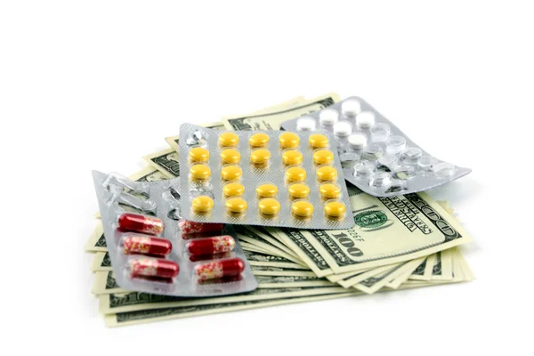 The drugs and dollars — Stock Photo, Image