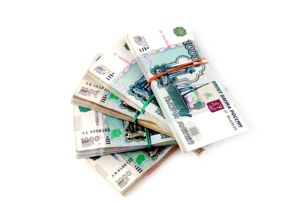 Русские бумажные деньги — стоковое фото
