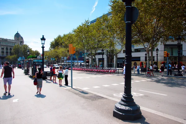 Strade ed edifici Barcellona — Foto Stock