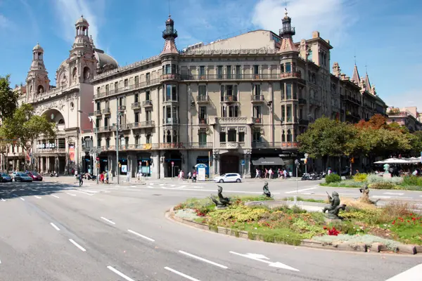 道路や建物のバルセロナ — ストック写真