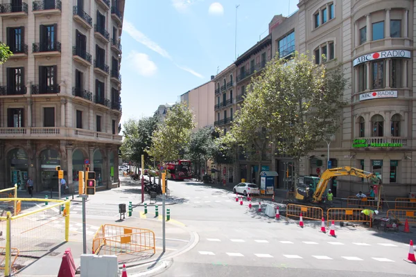街道和建筑物的巴塞罗那 — 图库照片