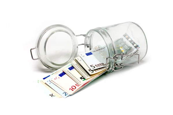 Euro y frasco —  Fotos de Stock