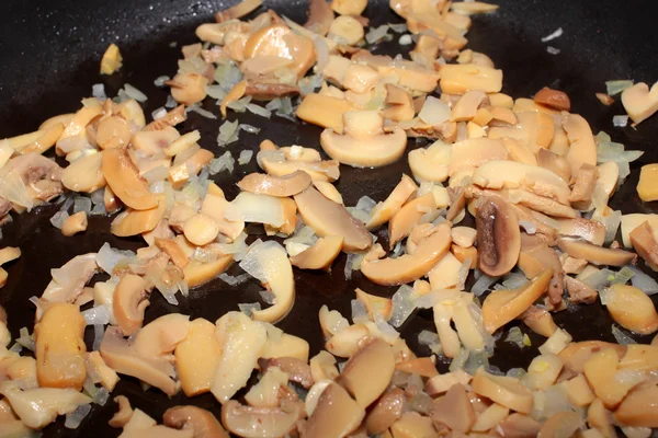 fried mushrooms and onions