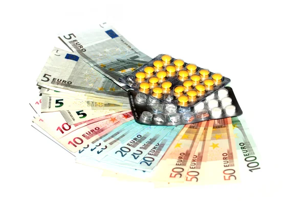 Euro en tabletten — Stockfoto