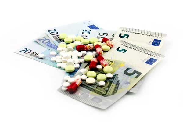 Euro en tabletten — Stockfoto