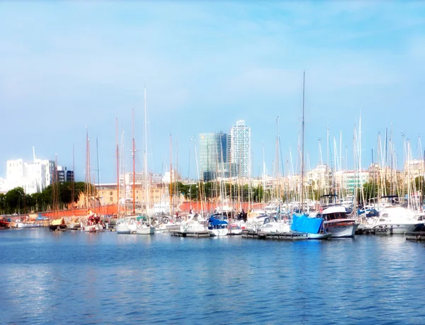 Puerto con cielo — Foto de Stock