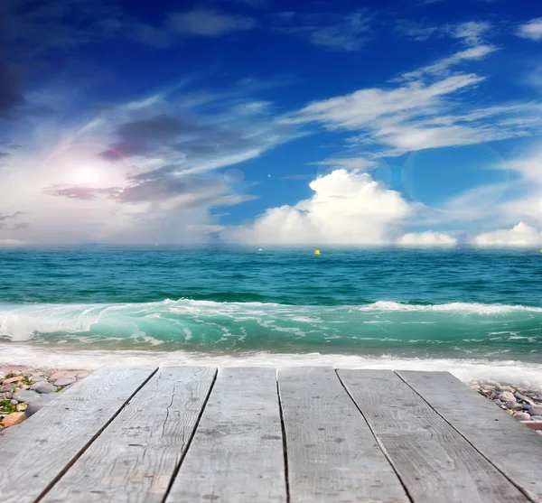 El muelle y el mar — Foto de Stock