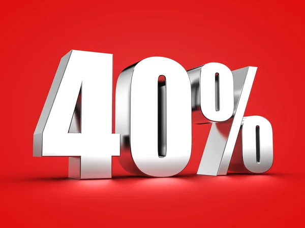 40 por cento sinal — Fotografia de Stock