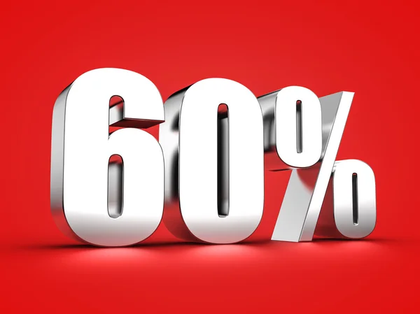 Sinal de 60% — Fotografia de Stock