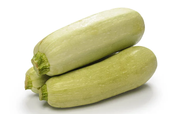 Courgette Witte Achtergrond Met Zachte Schaduw — Stockfoto