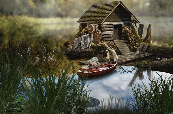 Casa de hadas (casa del pescador ) — Foto de Stock