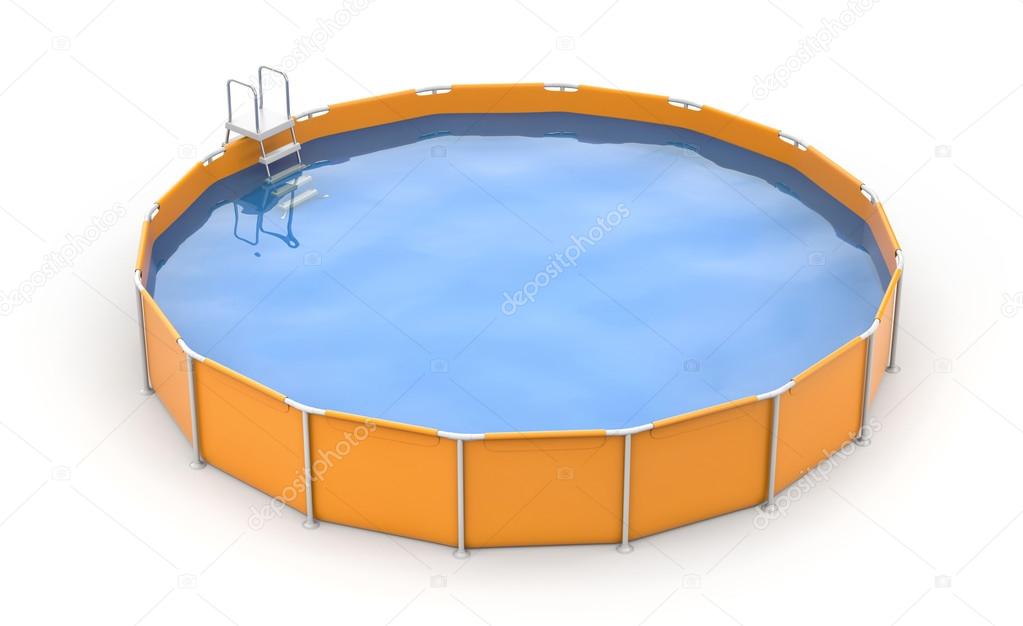 Round realistic pool