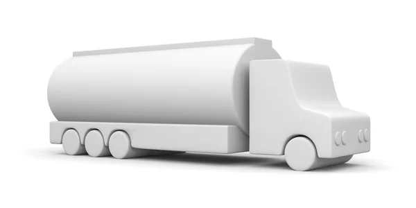 Caminhão de combustível em branco — Fotografia de Stock