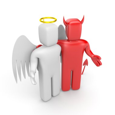 friendship between good and evil clipart