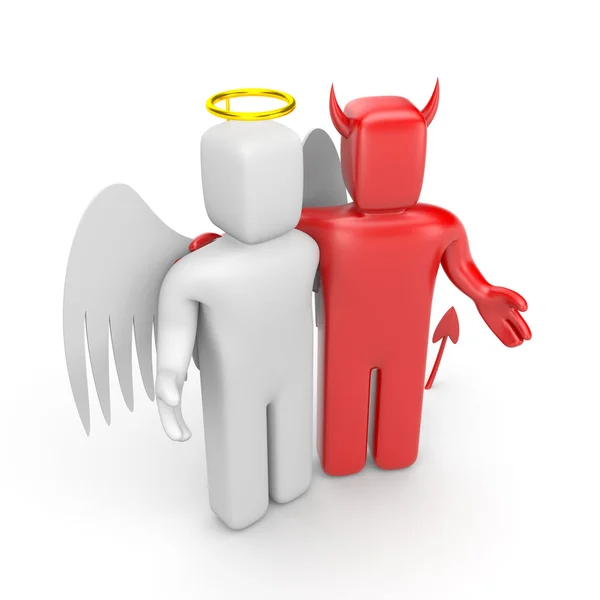 Friendship between good and evil — Stock Photo, Image