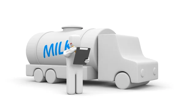 Milk delivery truck — Stock Photo, Image