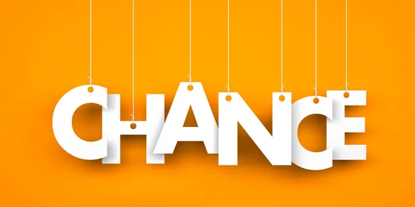 Word CHANCE hanging on the ropes — Stock Photo, Image
