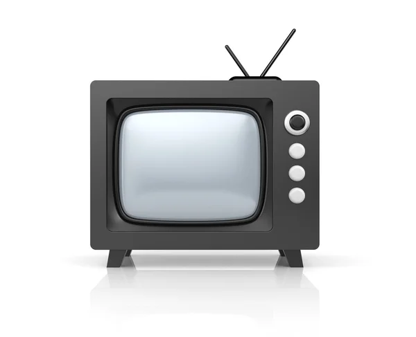 Schwarzer Retro-Fernseher — Stockfoto