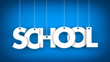 Word halatlar üzerinde asılı okul