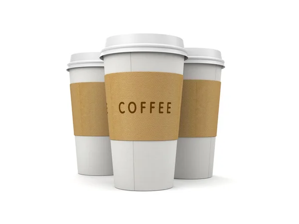 Coffee in thermo caps. — Stock Photo, Image