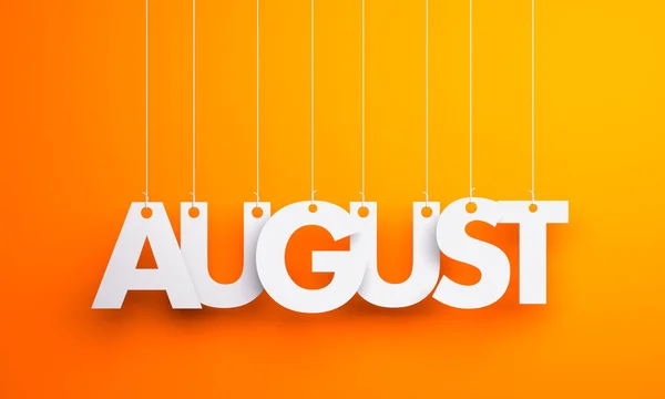 August - text illustration — Stock Photo, Image