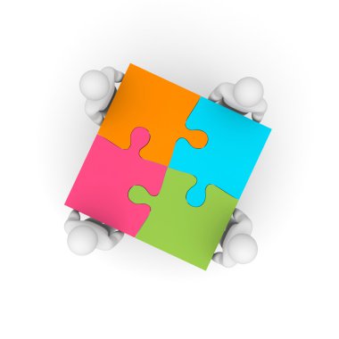 Başarılı takım illüstrasyon