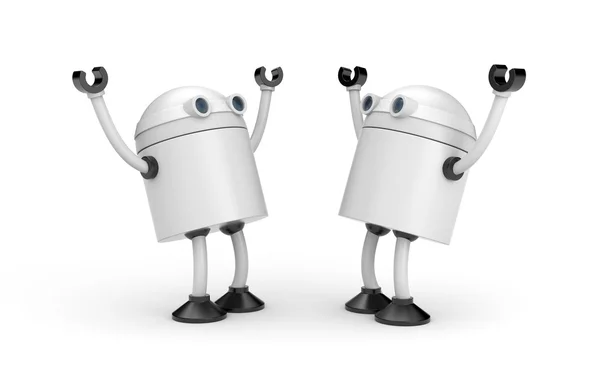 Örömteli találkozássá két robotok — Stock Fotó