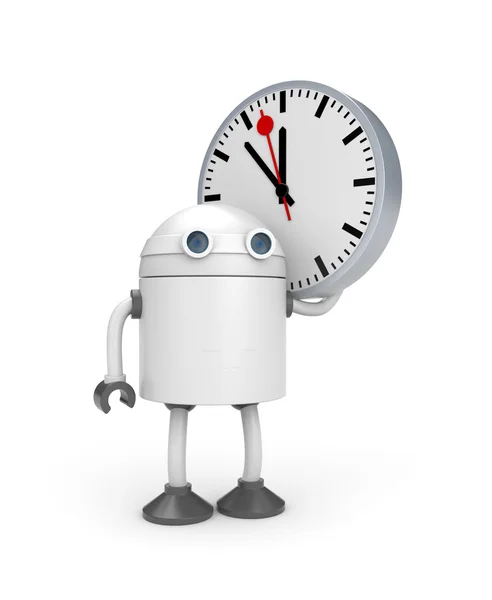 3d Robot with watch — Stock Photo, Image