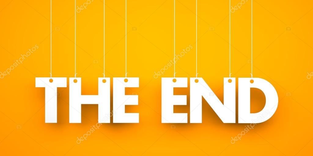 The end word hanging on rope