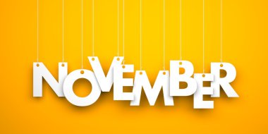 11 월 텍스트 문자열에 매달려