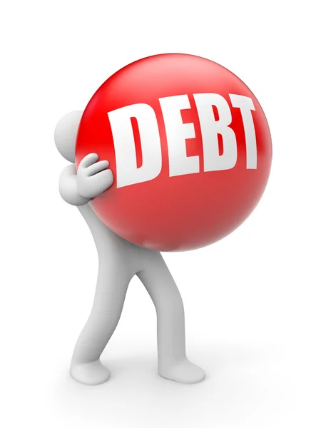Person with Debt — Stock Photo, Image