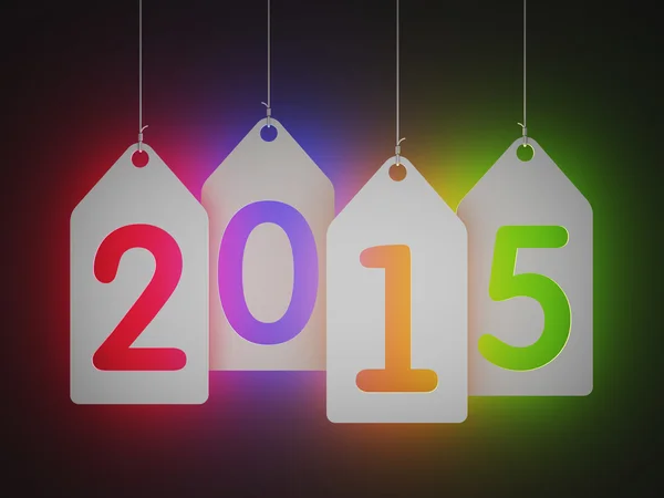 White tags with 2015 — Stock Photo, Image