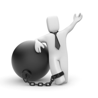 Zincire bağlı iş adamı