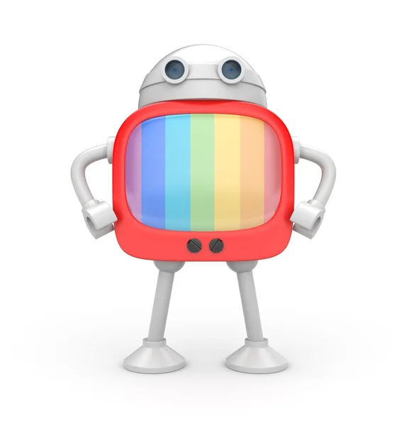 Robot de televisión — Foto de Stock