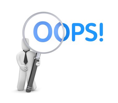 Oops! İşadamı el o genital tutar.