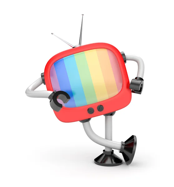 Robô colorido tv — Fotografia de Stock