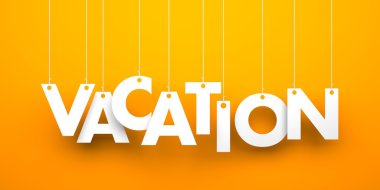 İpe asılı tatil metin