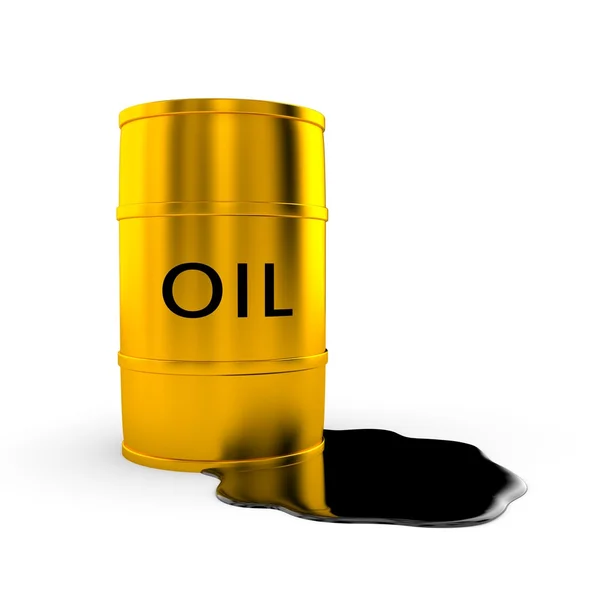 Öl im goldenen Fass — Stockfoto