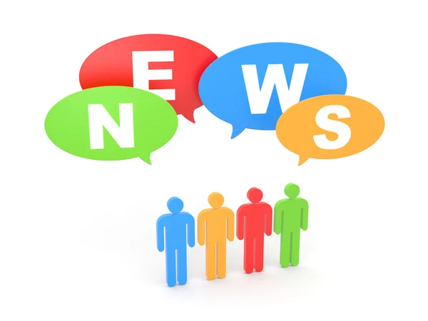 News in speech bubbles — Stock Photo, Image