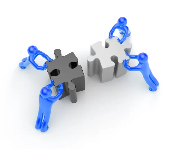 Concetto di partenariato con puzzle — Foto Stock
