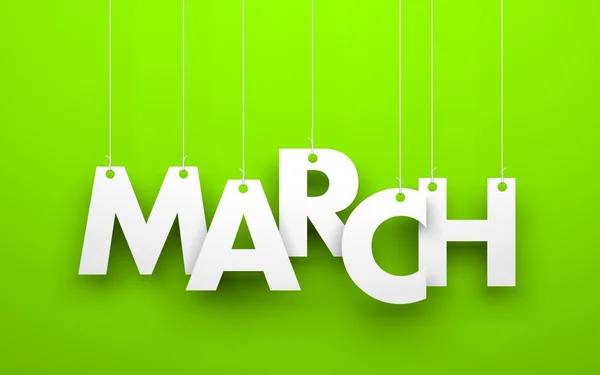 March word hanging — Stock Photo, Image
